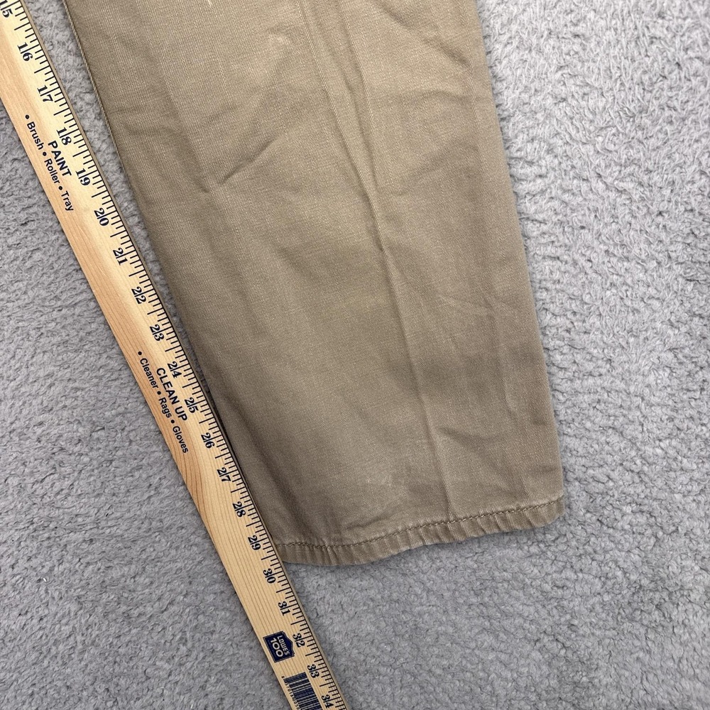 Levis 505 Jeans Mens 34x30 Beige Straight‎ Leg 100% Cotton Denim Khaki Casual - Picture 10 of 11